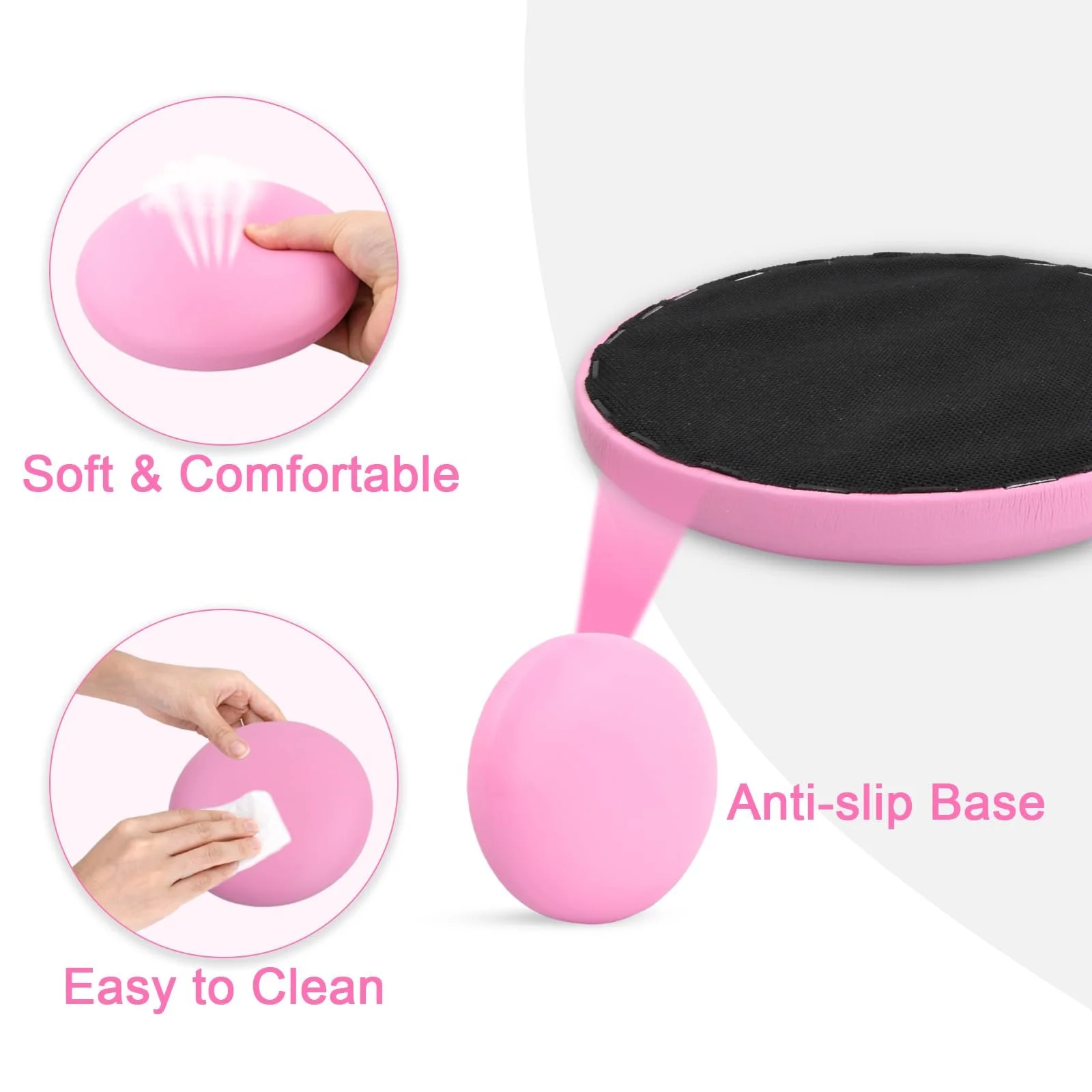 Підставка для рук манікюрна Шкіряна Подушка Рожевий, фото №5