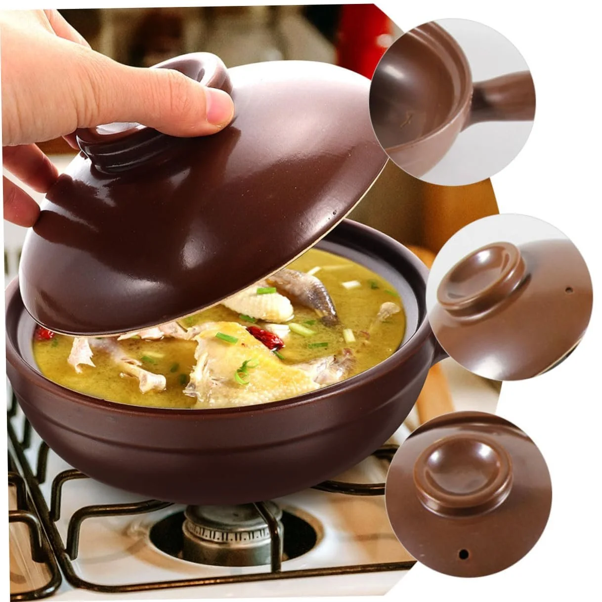 Ковш-кокот керамічний Термостійкий з бічною ручкою, фото №7