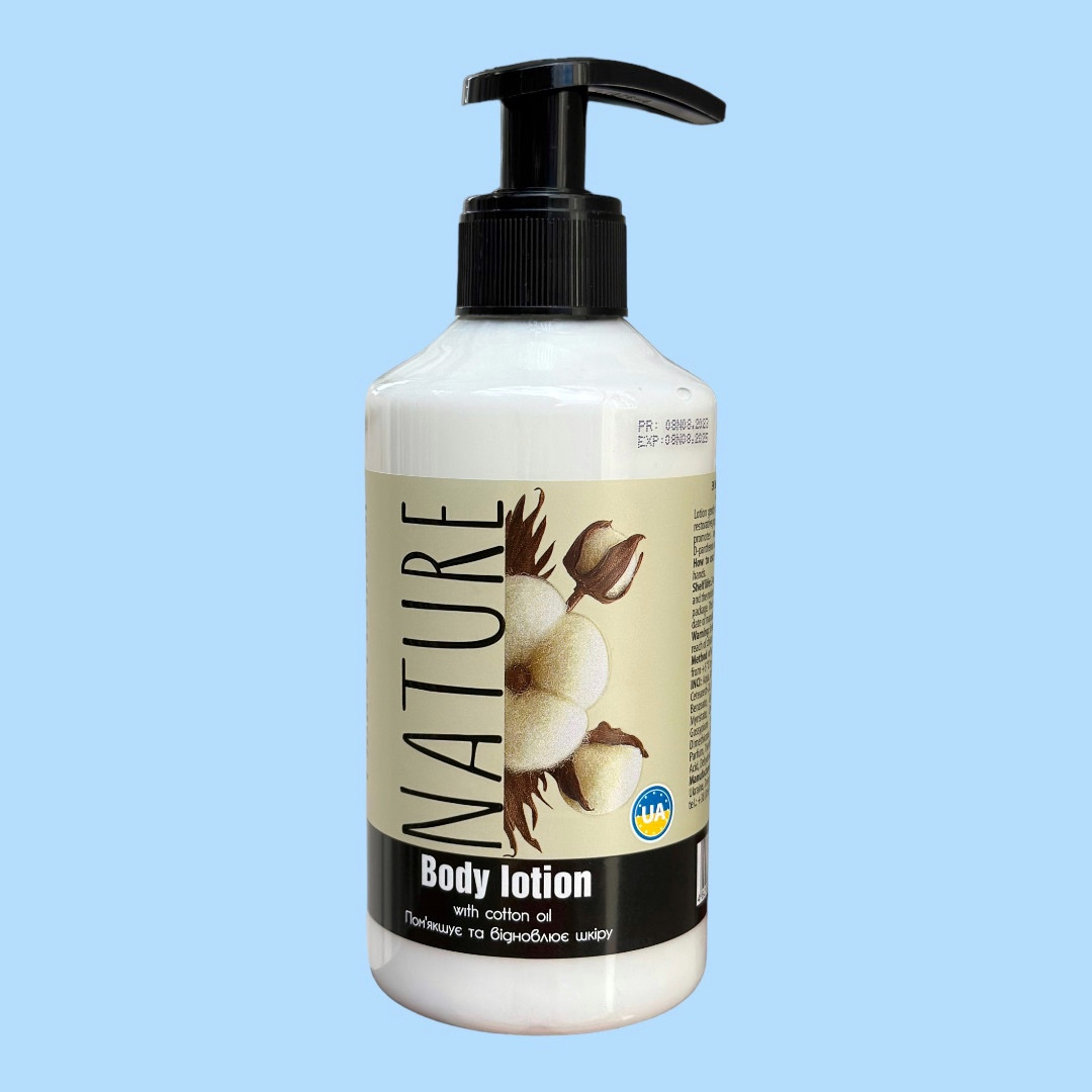 Лосьйон для рук і тіла з олією бавовни Bioton Cosmetics Nature 300 мл, фото №1