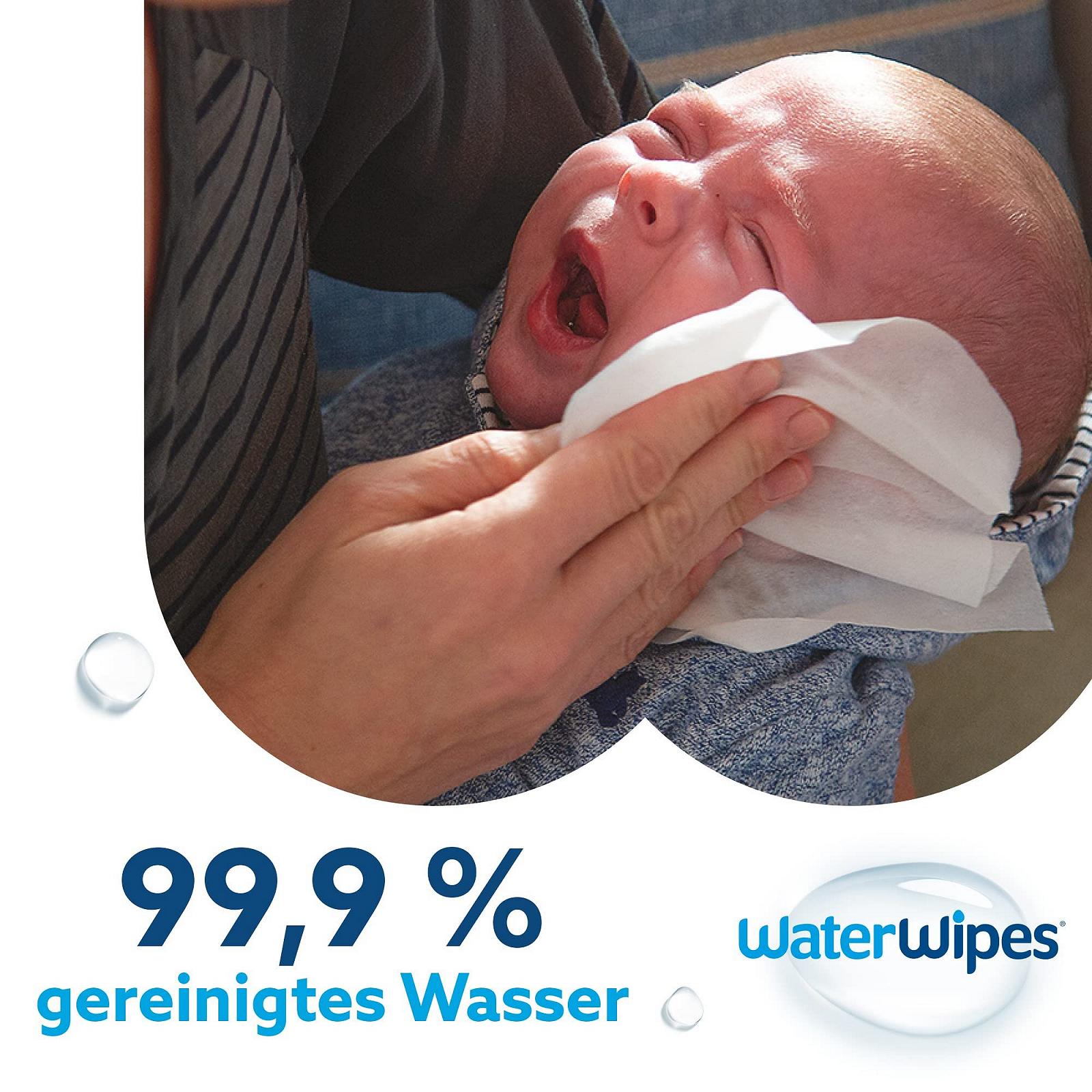 Салфетки детские WaterWipes Original, 360 штук (6 упаковок), на 99.9% на водной основе, без запаха, для чувствительной кожи, фото №7