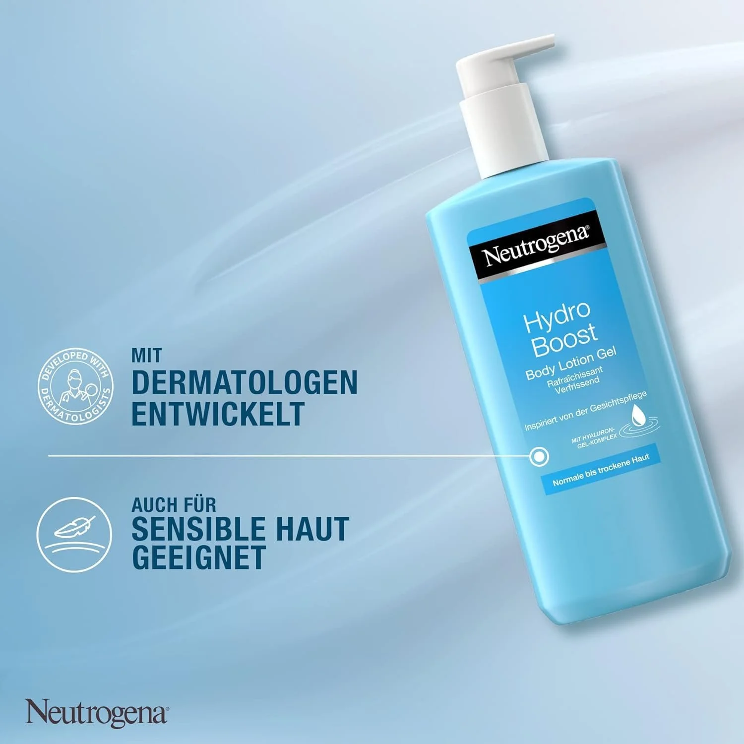 Лосьйон Neutrogena Hydro Boost Body Lotion Gel Зволожуючий Ультралегкий для нормальної та сухої шкіри, 400 мл, фото №6