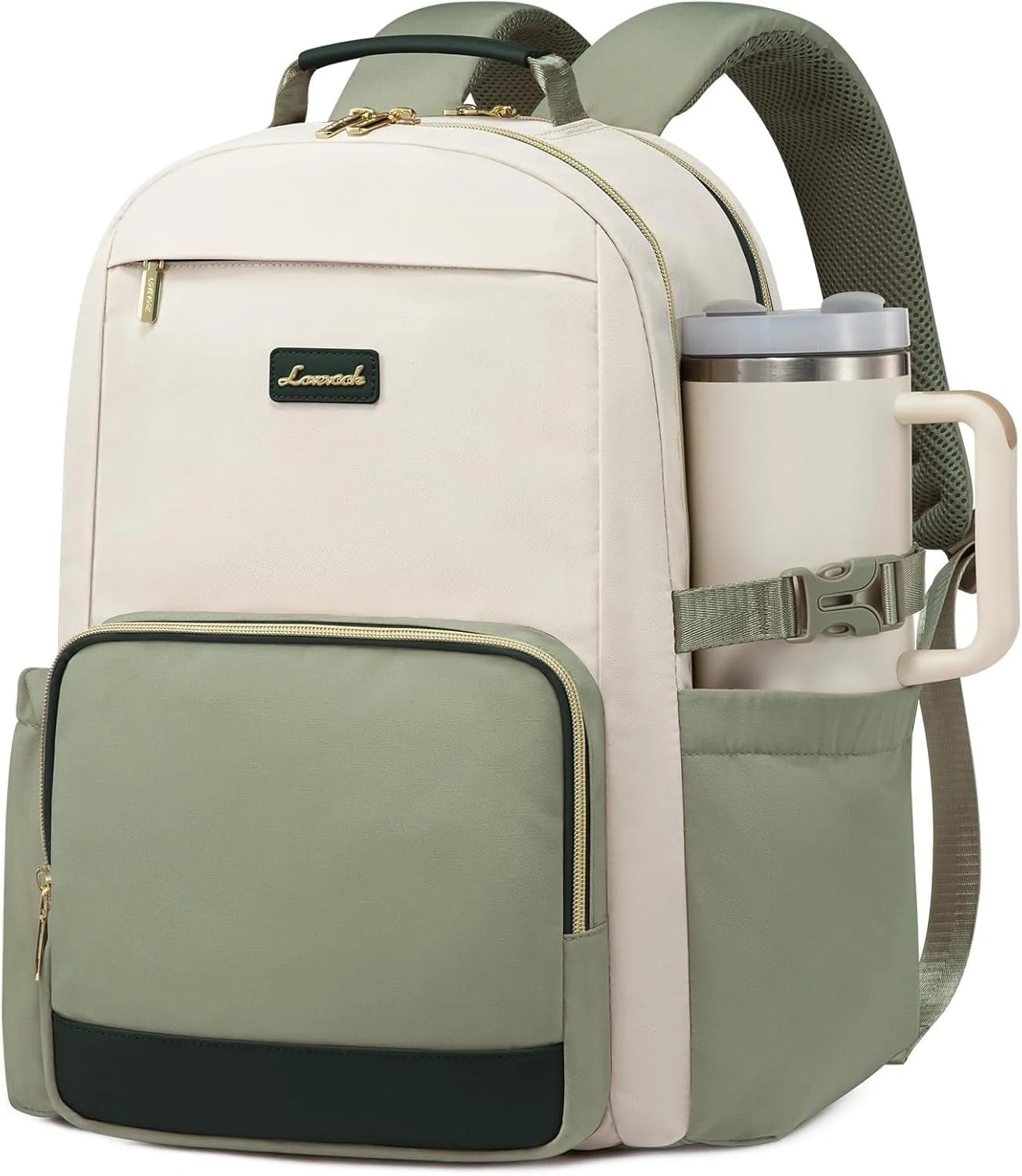 Рюкзак LOVEVOOK Modern 15.6 inches Бежево-зелений, фото №1 Рюкзак LOVEVOOK Modern 15.6 inches Бежево-зелений, фото №1
