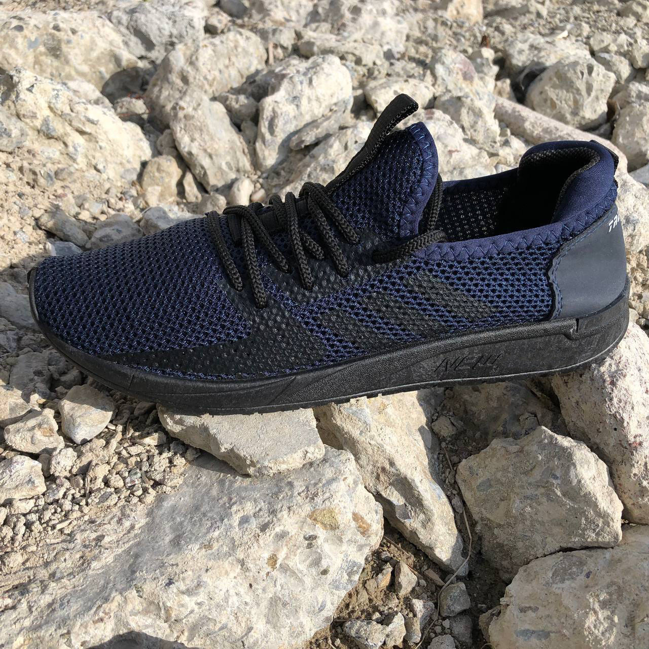 Текстильные кроссовки сеткой 44 размер Спортивные мужские летние Модель 92274 Цвет синий, фото №10