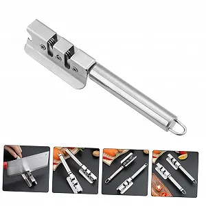 Точилка для ножів та ножиць SECFOU побутова з нержавіючої сталі ергономічна synthetic.ua - Фото 1