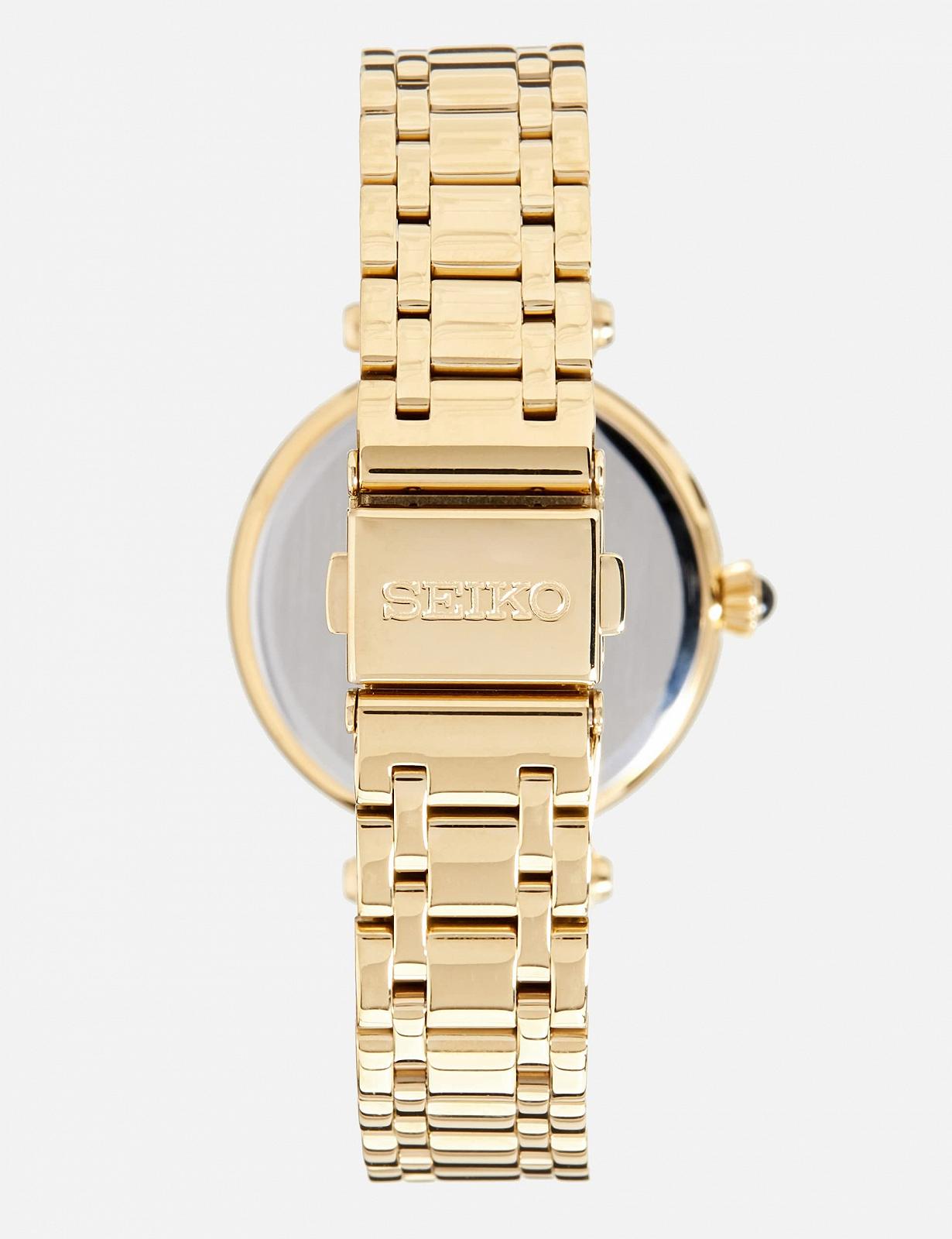 Женские часы Кварцевые Seiko SRZ536P1 Из нержавеющей стали, золотой, Браслет, фото №4