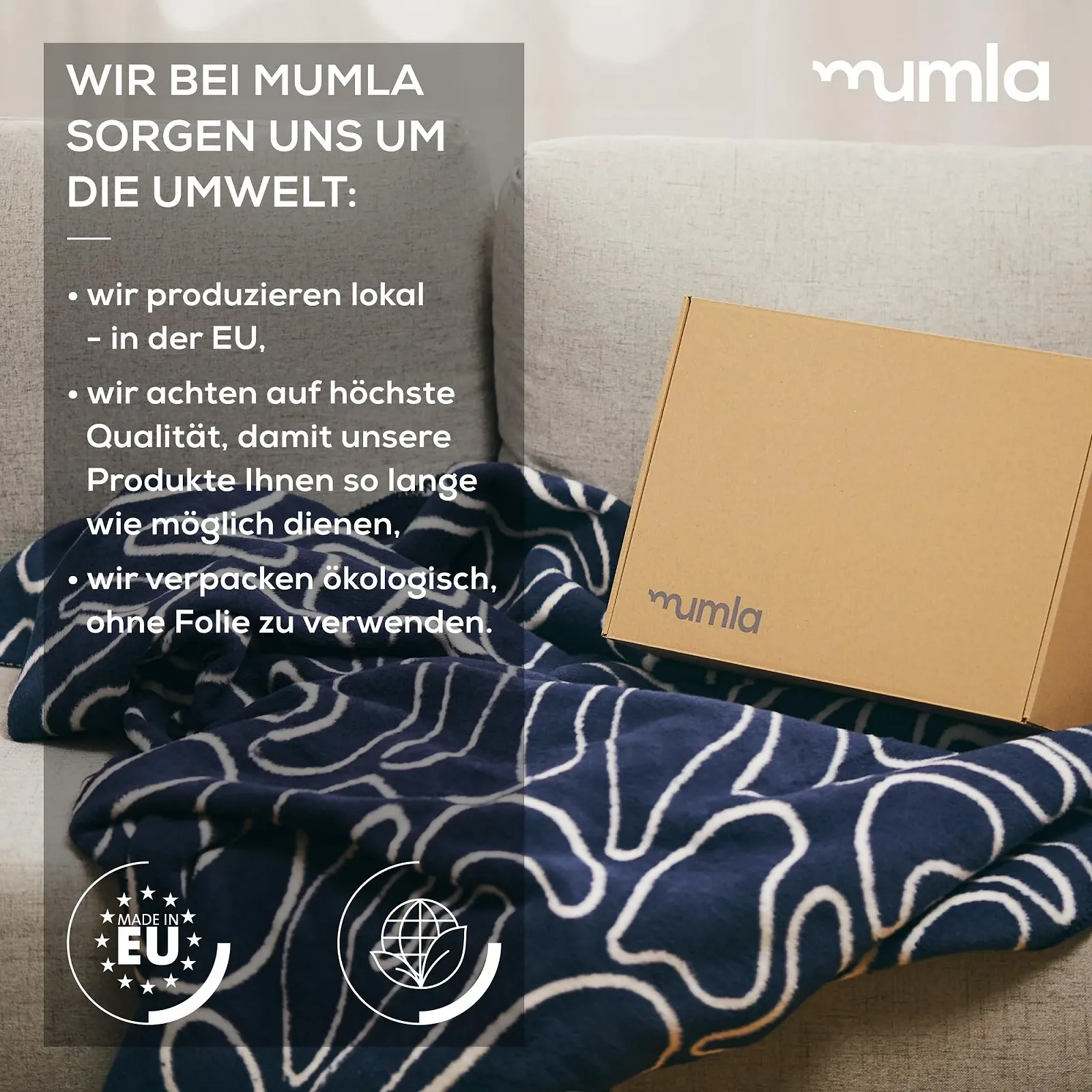 Плед MUMLA Ткань в клетку бежевый 150 x 200 см, фото №4