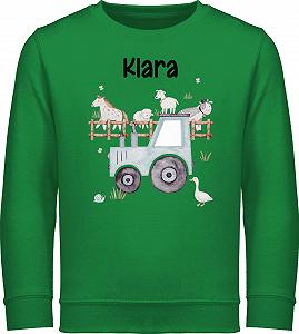 Свитшот Shirtracer Детский для мальчиков и девочек Фермерский трактор Животные с именем Сельскохозяйственный мотив Животные фермы - Фото 1
