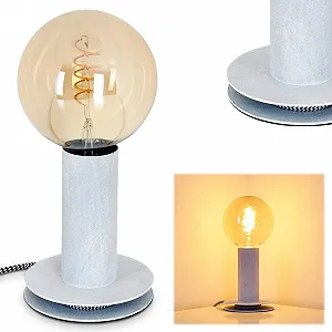 Настільна лампа Kimstad 1 лампа E27 ретро світло-сірий метал - Фото 1