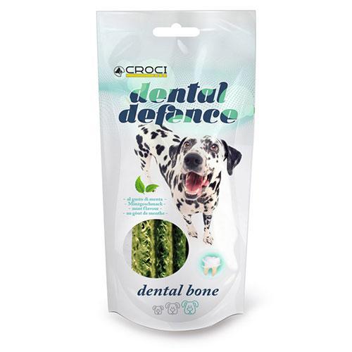 Лакомство для чистки зубов у собак с мятой Croci DENTAL DEFENCE BONE 100 г 189485, фото №1