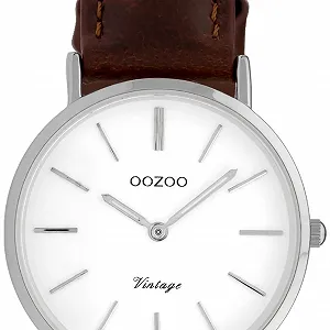 Годинник OOZOO Vintage Коричневий/Білий C9835 (32 мм) synthetic.ua - Фото 1