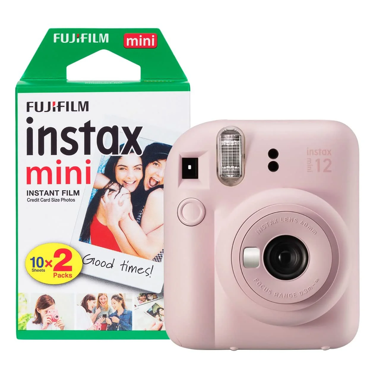 Фотокамера мгновенной печати Fujifilm Instax Mini 12 + 20 снимков Blossom Pink, фото №1