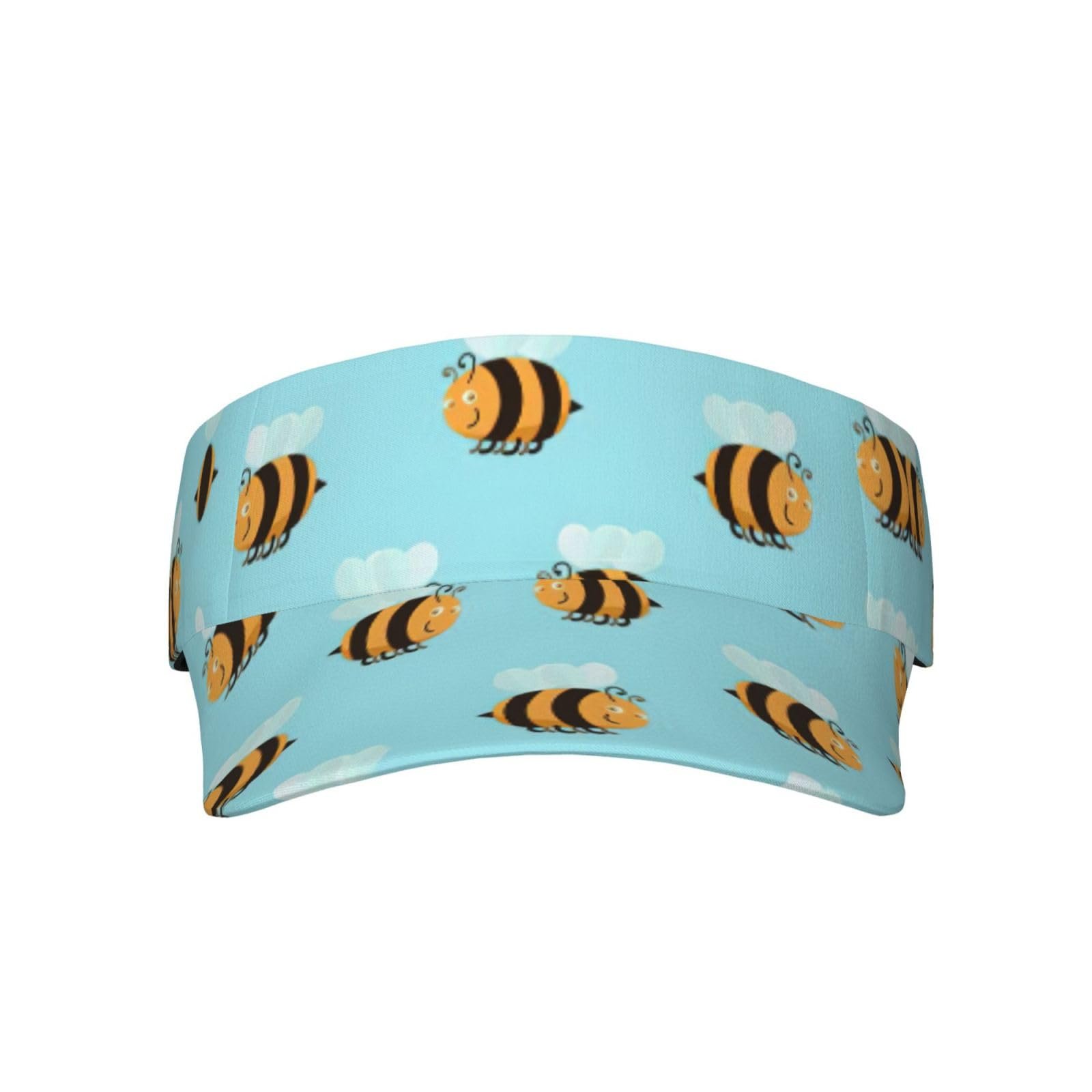Козирок від сонця спортивний унісекс з принтом бджілок, фото №1