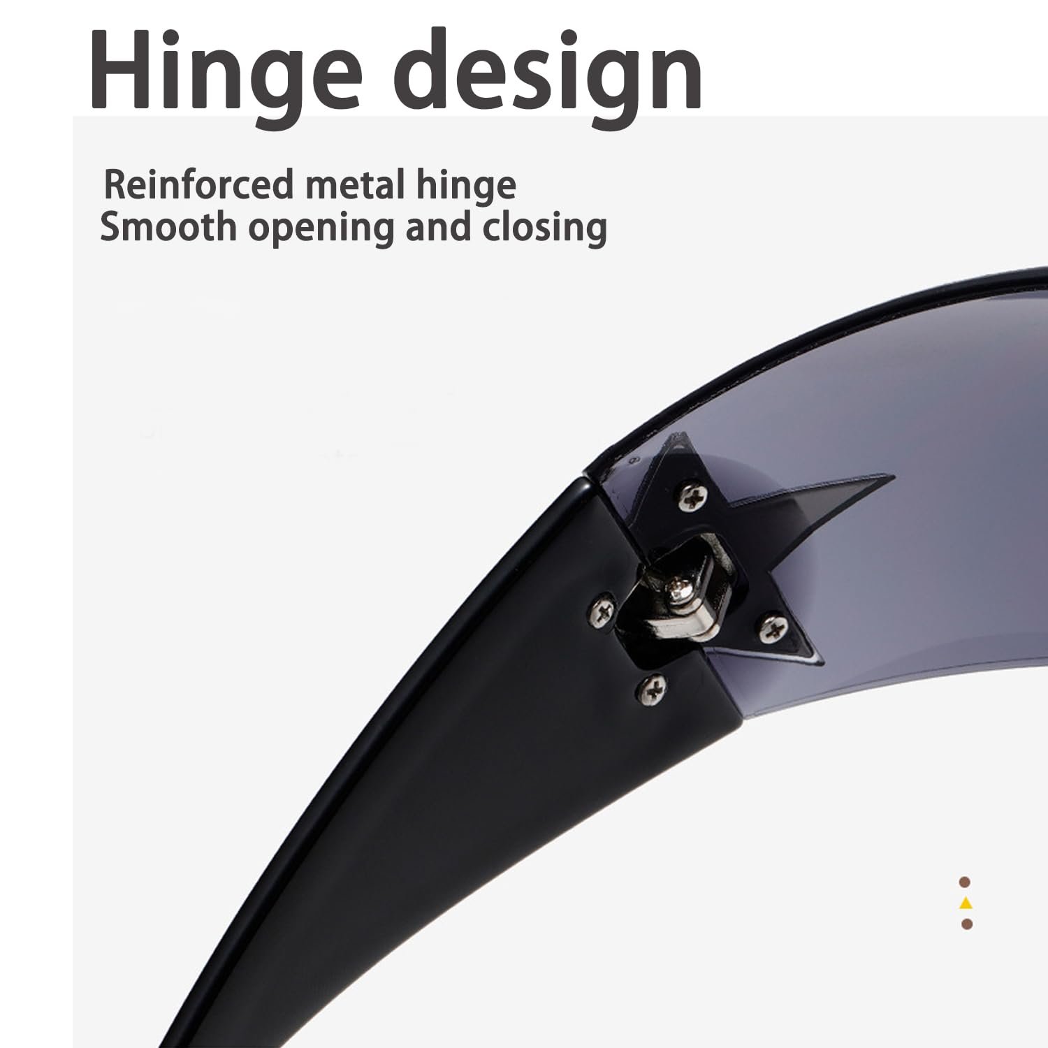 Очки Солнцезащитные Hachera Безоправные Y2k в стиле панк, 3 шт, Черный, белый, коричневый, фото №4