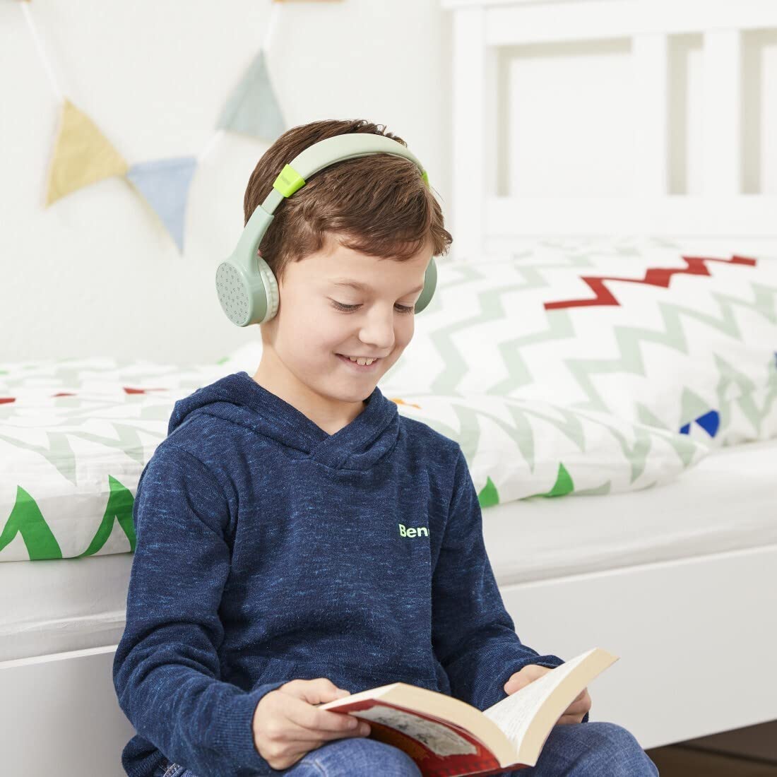 Наушники Hama Children's Bluetooth Ограничение громкости 85 дБ Два микрофона Гибкое оголовье Накладные Мягкая набивка, фото №4