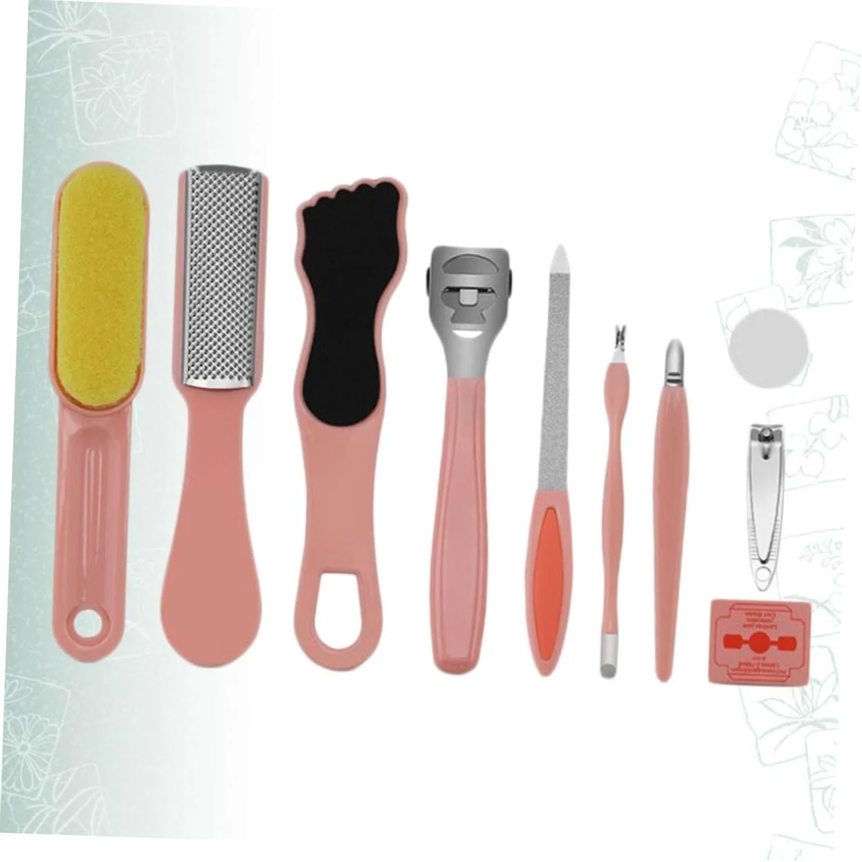 Набор инструментов для педикюра WRITWAA 10 штук, розовый, фото №2 Набор инструментов для педикюра WRITWAA 10 штук, розовый, фото №2