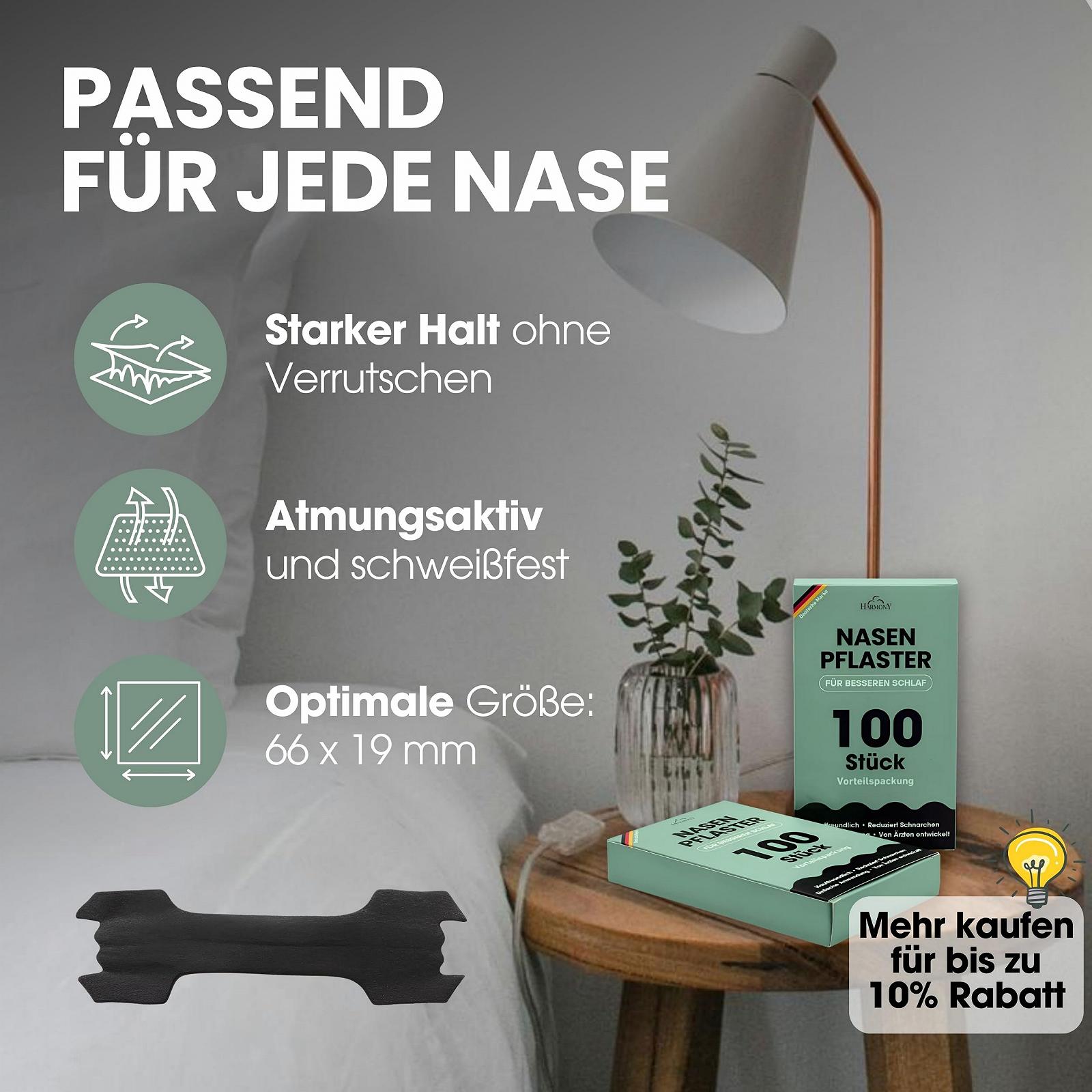 Носові пластирі HARMONY Чорний (100 шт. в упаковці) Преміум смужки від хропіння для кращого сну та кращої продуктивності, фото №5