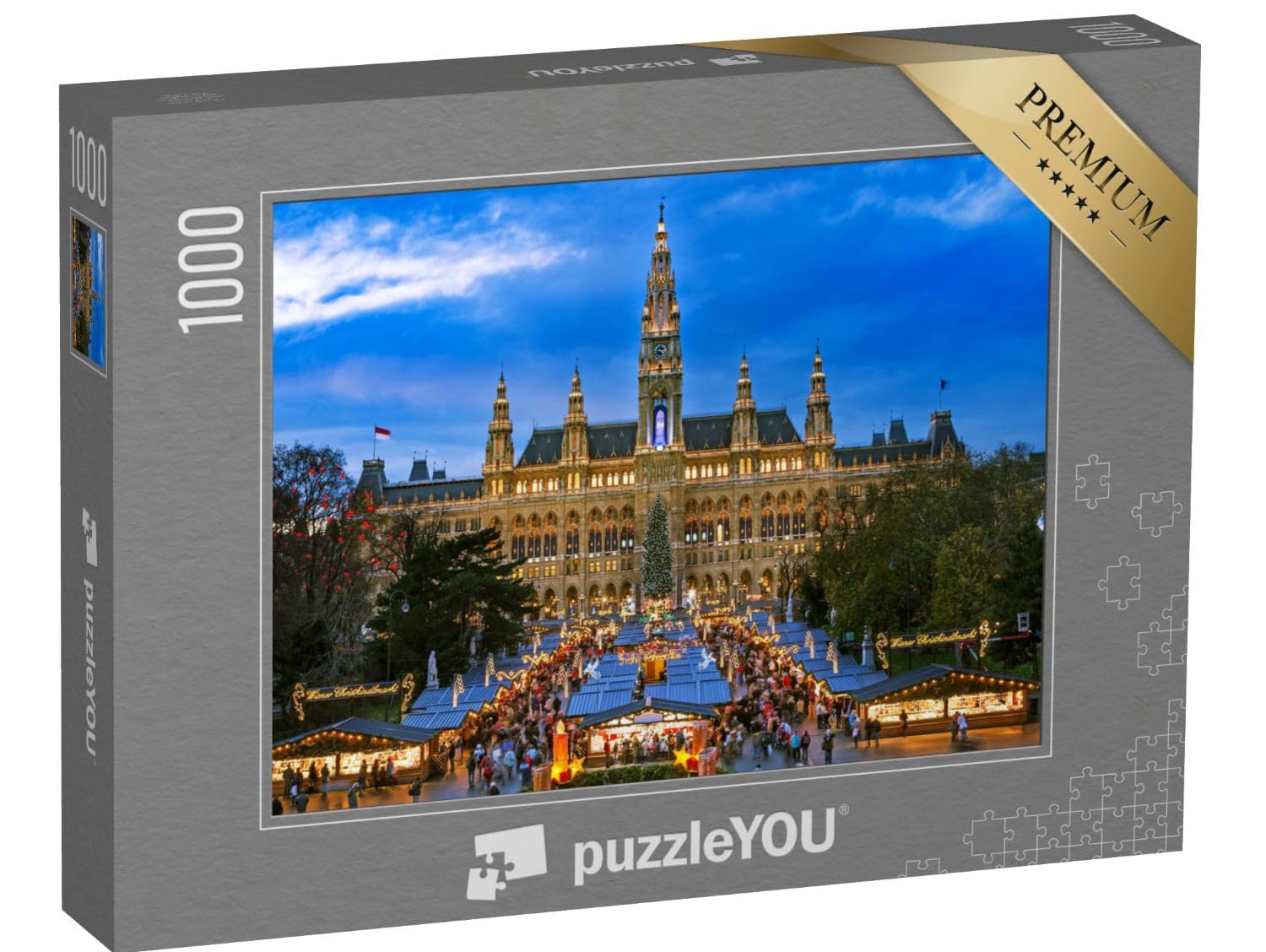 Пазл puzzleYOU Vienna "Рождественская ярмарка в Вене, зимний мотив" 1000 элементов, фото №1