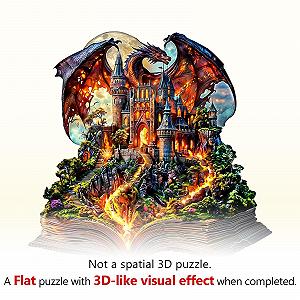 Деревянный пазл WOODBESTS Desert Cactus фигурный уникальный 34 x 30,2 см, 255 элементов synthetic.ua - Фото 1