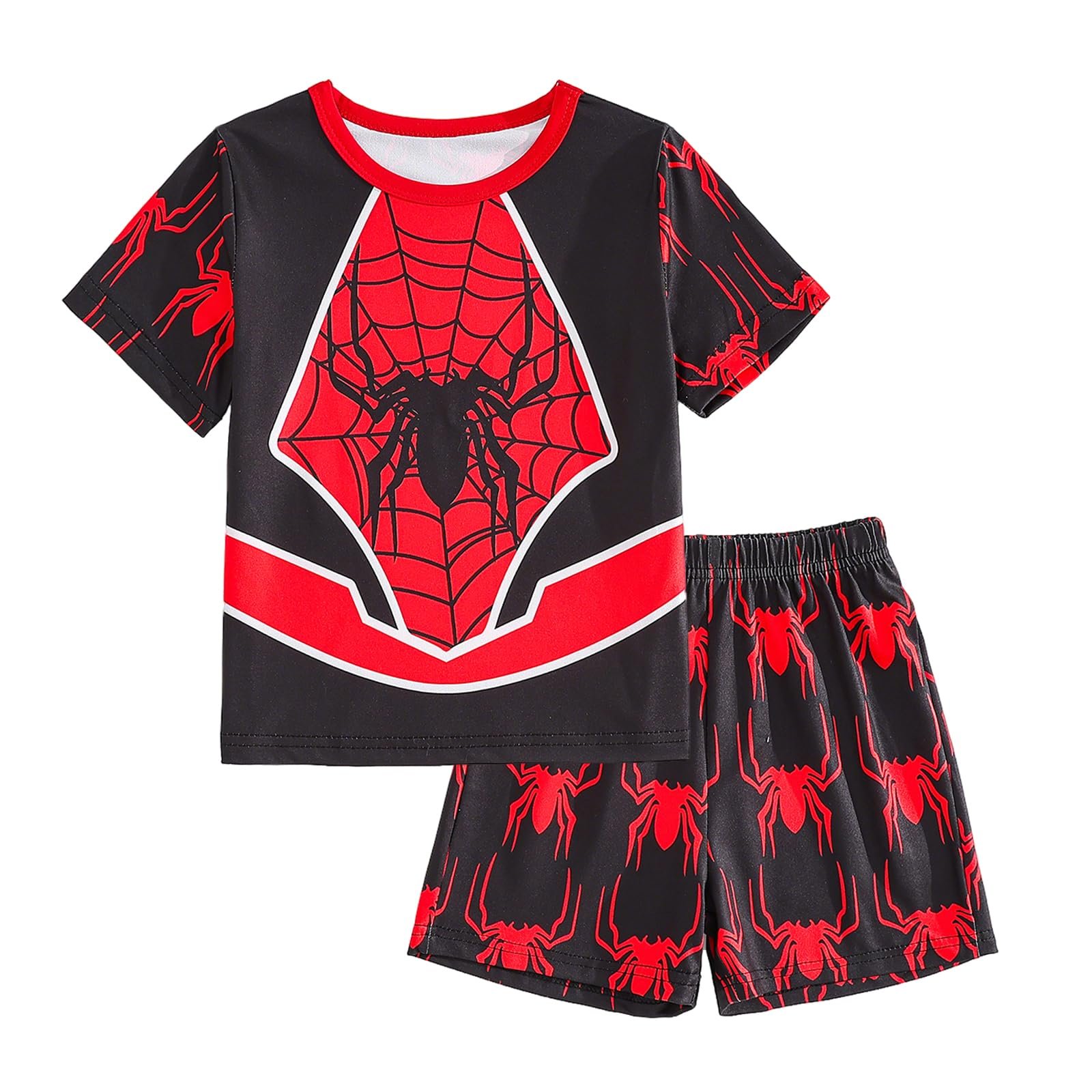 Комплект піжами для хлопчиків Trsenvrml Літня з короткими рукавами Spider, фото №1