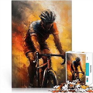 Купить Пазл Масляная живопись велосипедиста 1000 деталей 38 x 26 см - Фото 1 Пазл Масляная живопись велосипедиста 1000 деталей 38 x 26 см - Фото 1