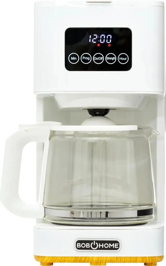 Фильтр-кофеварка Buongiorno Café с таймером и многоразовым фильтром Белая, фото №4