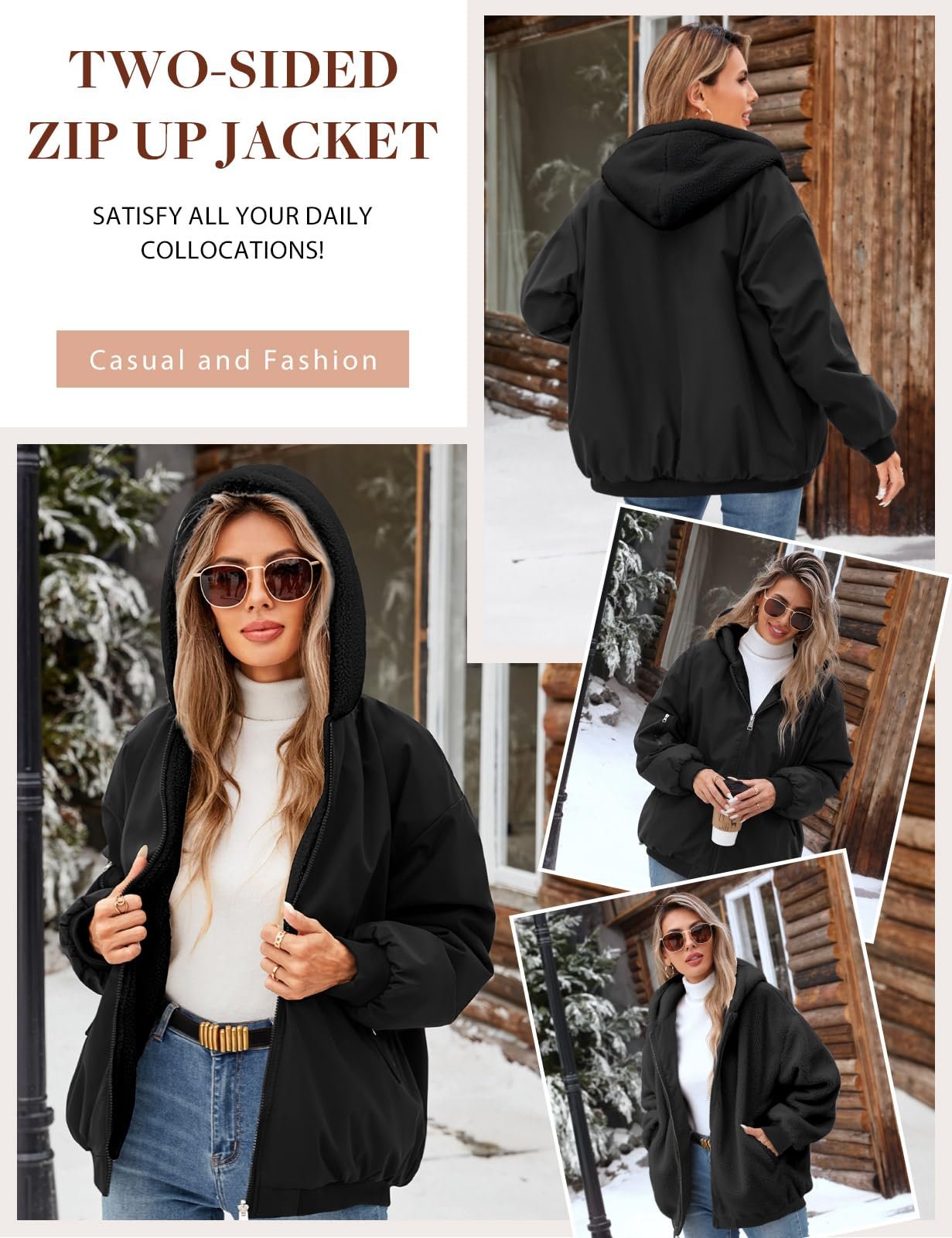 Куртка Vancavoo Зимова Жіноча Тепла Флісова Підкладка, фото №3 Куртка Vancavoo Зимова Жіноча Тепла Флісова Підкладка, фото №3