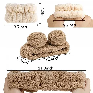 Повязка на голову для лица Медвежьи ушки Коричневый цвет synthetic.ua - Фото 1