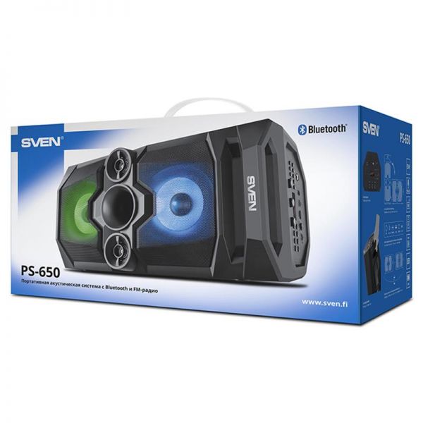 Портативная акустическая система Sven PS-650 black H 00410094, фото №10