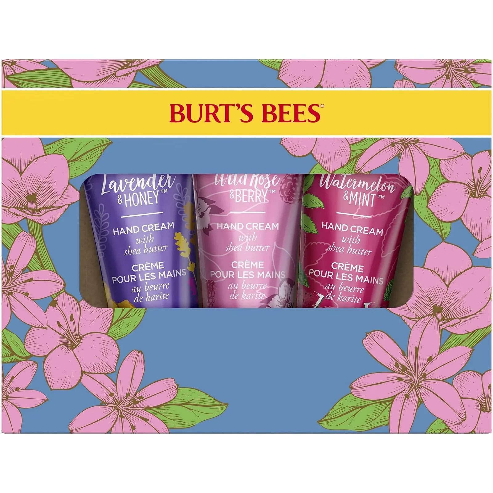 Крем для рук Burt's Bees Набір Shea Butter, Lavender and Honey, Wild Rose and Berry and Watermelon and Mint 3 шт, фото №1 Крем для рук Burt's Bees Набір Shea Butter, Lavender and Honey, Wild Rose and Berry and Watermelon and Mint 3 шт, фото №1