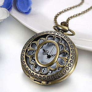 Карманные часы JewelryWe с компасом, кварцевые, аналоговые, с цепочкой synthetic.ua - Фото 1
