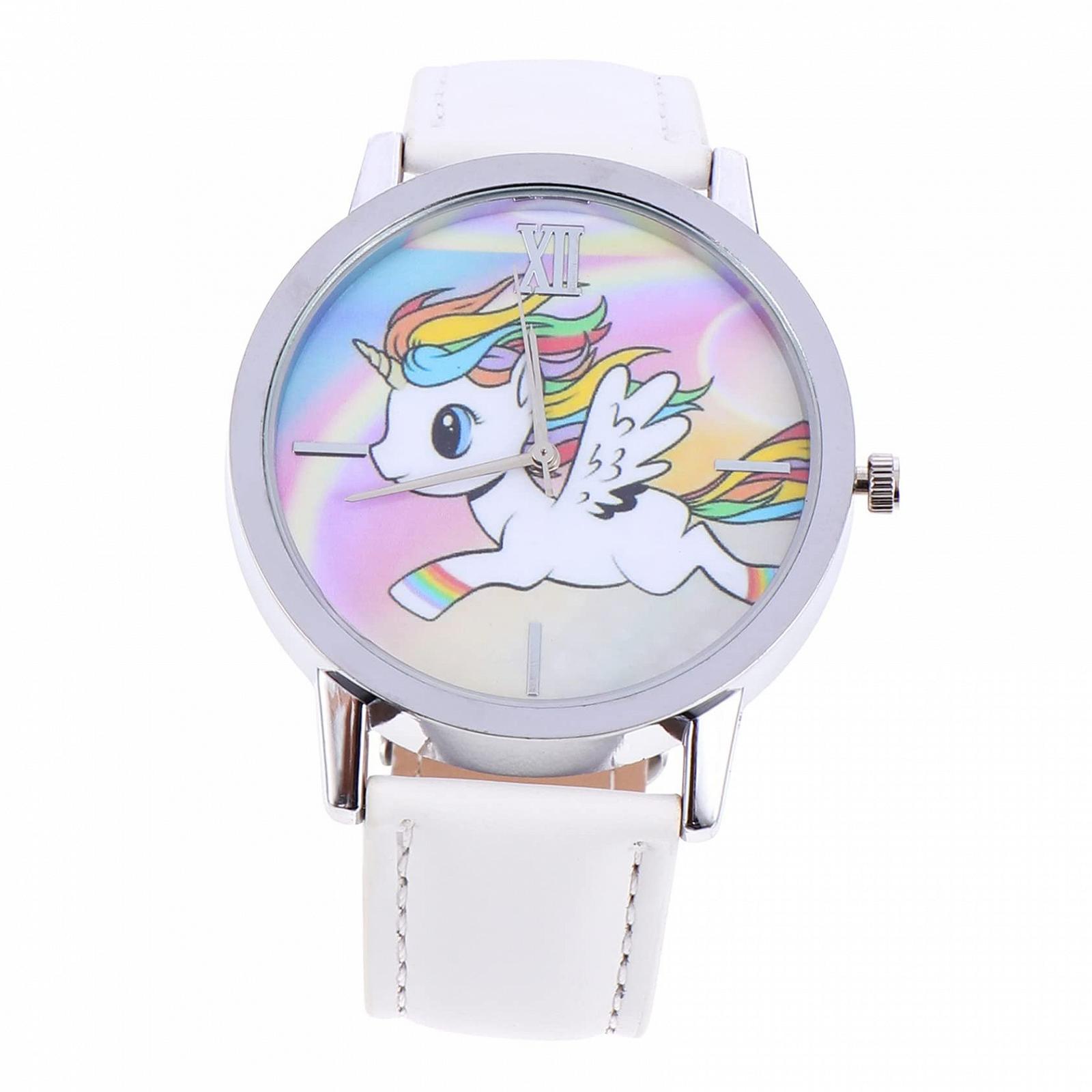 Годинник-браслет Єдиноріг VALICLUD Мультяшний годинник Жіночий годинник Кварцовий Білий, фото №1