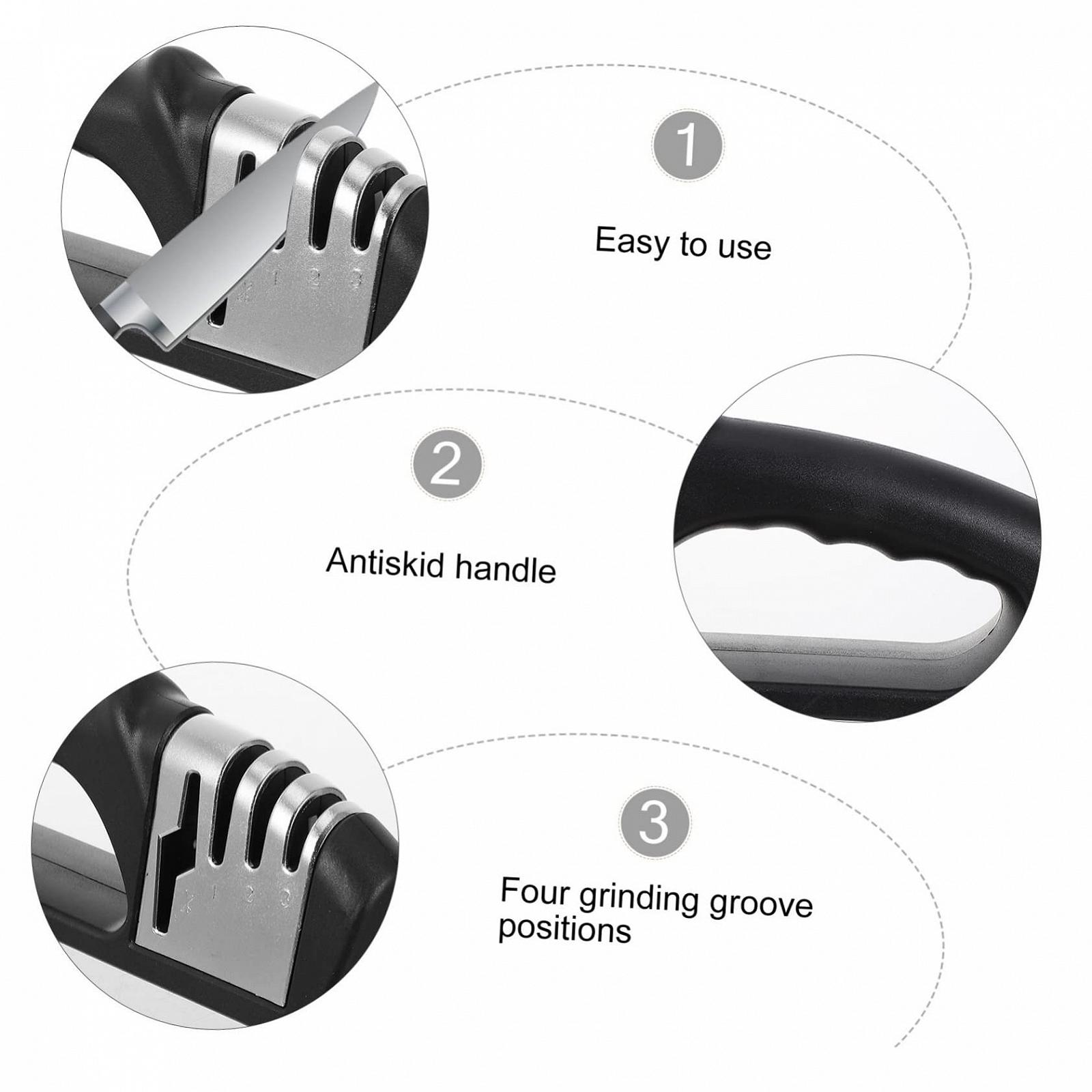 Точилка для ножів Zerodeko ручна з нековзною основою, фото №3