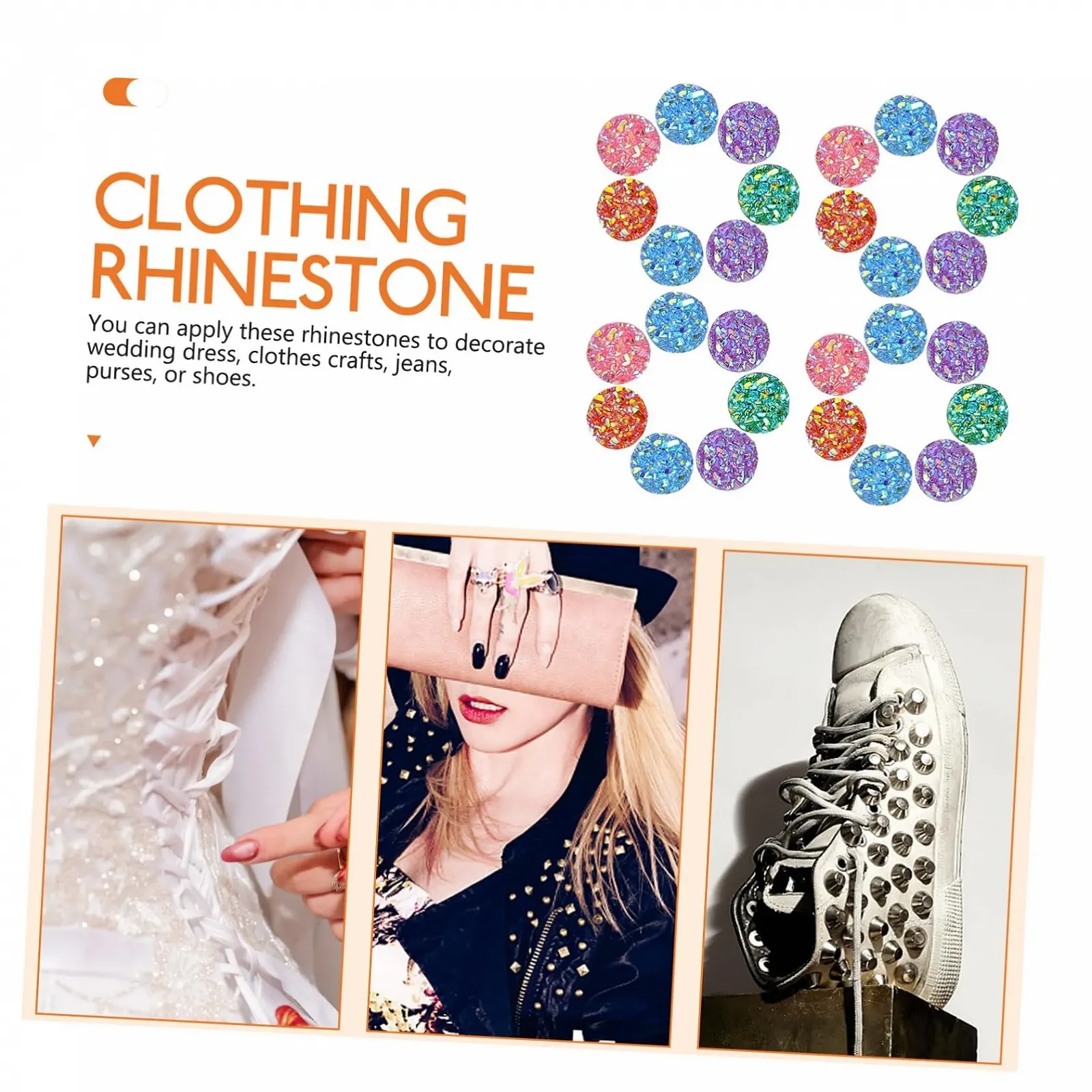 Набір Стразів Gypsophila 100 штук з Пласким Дном для Валізи, Одягу та Аксесуарів DIY, фото №7