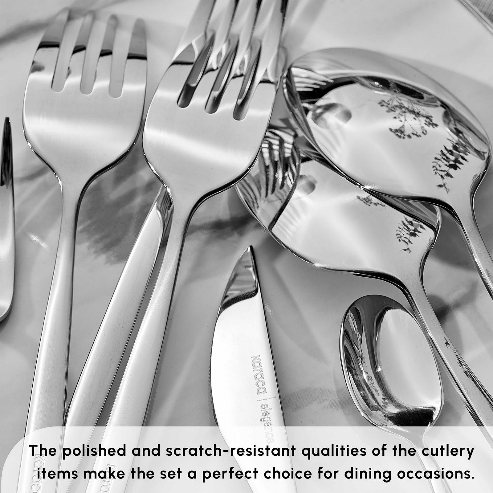 Набор столовых приборов Karaca Lizbon 60 предметов с коробкой, на 12 персон, нержавеющая сталь 18/10, фото №8 Набор столовых приборов Karaca Lizbon 60 предметов с коробкой, на 12 персон, нержавеющая сталь 18/10, фото №8