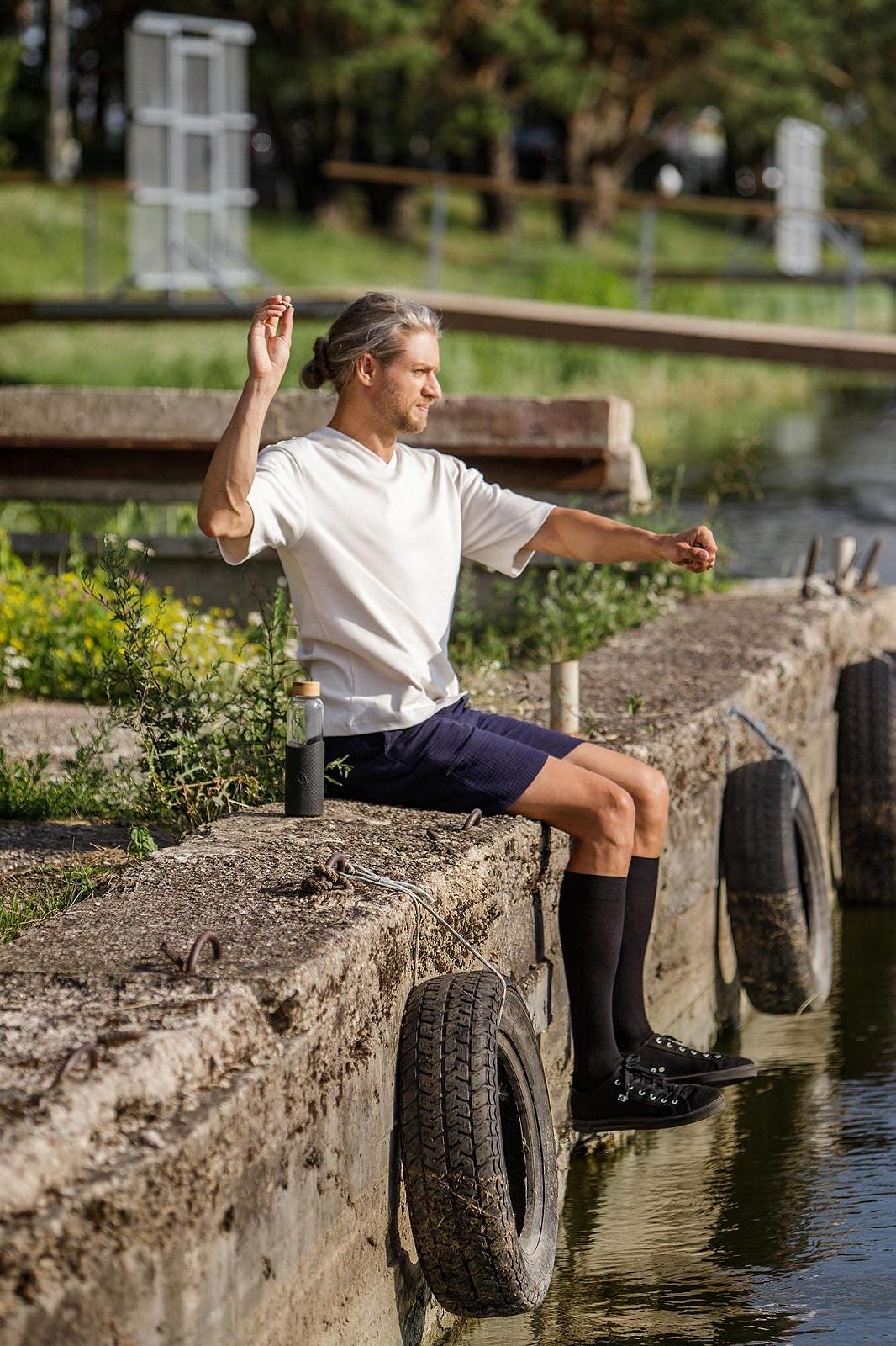 Компрессионные чулки Relaxsan M1550 для мужчин и женщин, компрессия 15-21 мм рт. ст., гольфы из переработанного волокна, поддерживающие чулки, фото №5