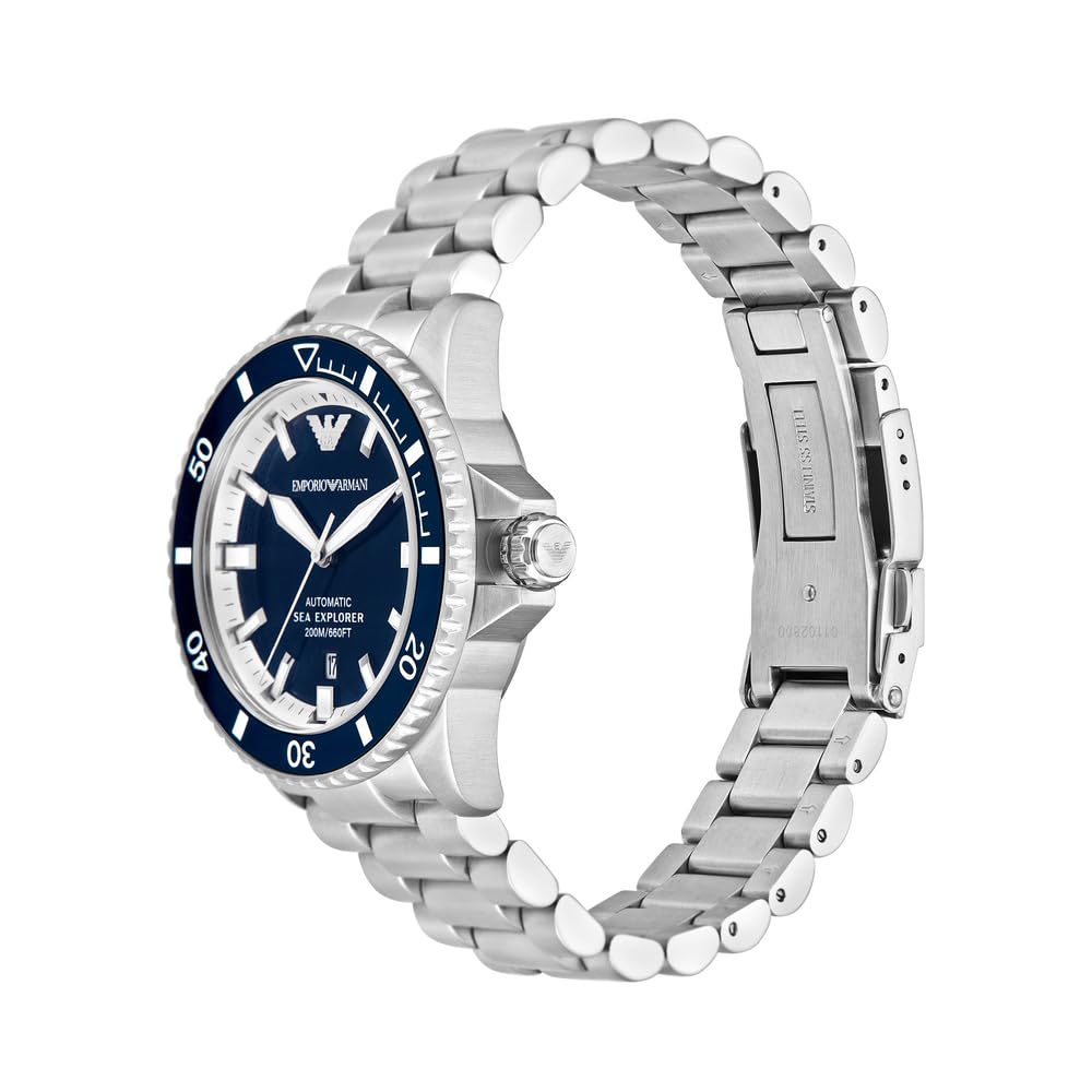 Мужские часы Emporio Armani, кварцевый механизм, размер корпуса 42 мм, корпус из нержавеющей стали, кожаный или силиконовый ремешок, фото №3 Мужские часы Emporio Armani, кварцевый механизм, размер корпуса 42 мм, корпус из нержавеющей стали, кожаный или силиконовый ремешок, фото №3