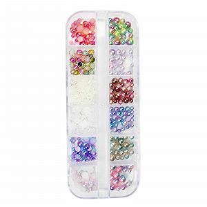 Стразы для ногтей Полукруглые Смешанные цвета - Фото 1