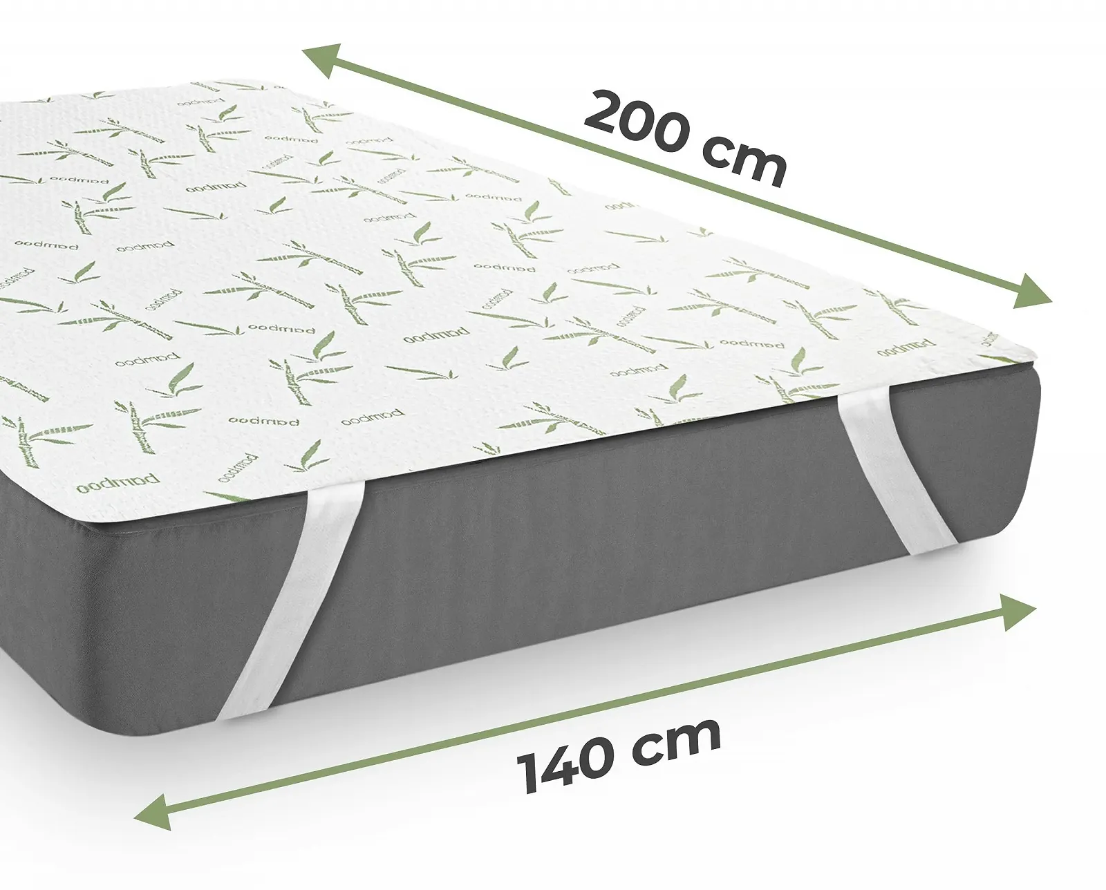 Наматрацник Utopia Bedding 140 x 200 x 30 см Водонепроникний М'який віскозний з еластичними кутовими ремінцями Oeko-Tex сертифікований дихаючий, фото №2
