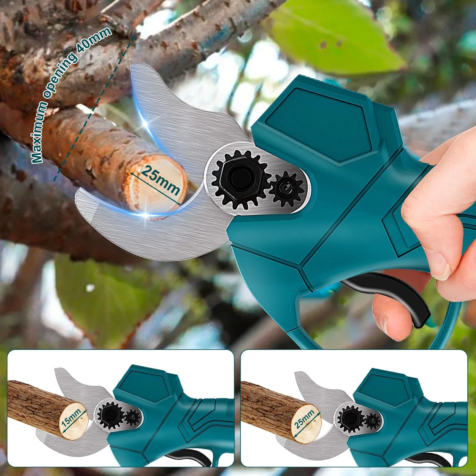 Секатор WingFly акумуляторний електричний 25 мм синій, фото №3 Секатор WingFly акумуляторний електричний 25 мм синій, фото №3