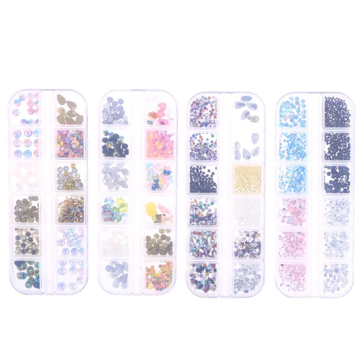 Стразы для ногтей Healvian 8 шт 12 Блестящие украшения для ногтей Кристалл для ногтей Цветные бриллиантовые стразы, фото №4