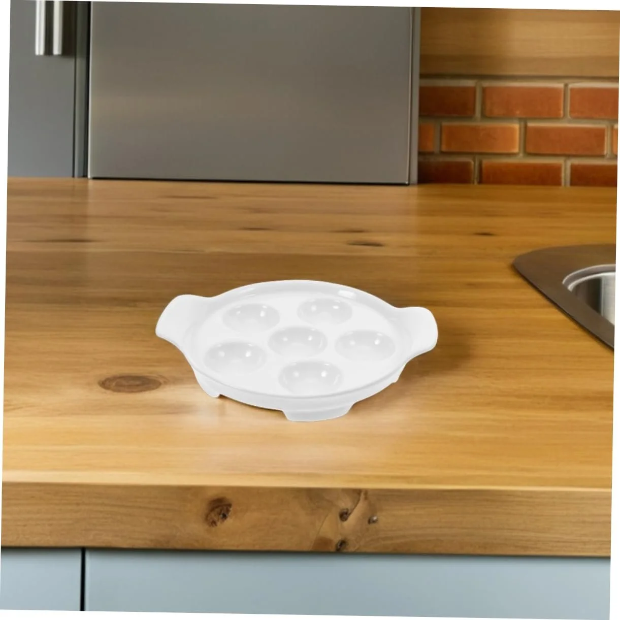 Набір форм для равликів BESTOYARD Керамічні порцелянові на ніжках 2 шт. Білий, фото №5