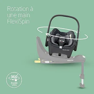 Дитяче автокрісло Maxi-Cosi Pebble 360 / Бічний захист G-Cell / ClimaFlow Comfort / 0-15 місяців / Essential Graphite synthetic.ua - Фото 1