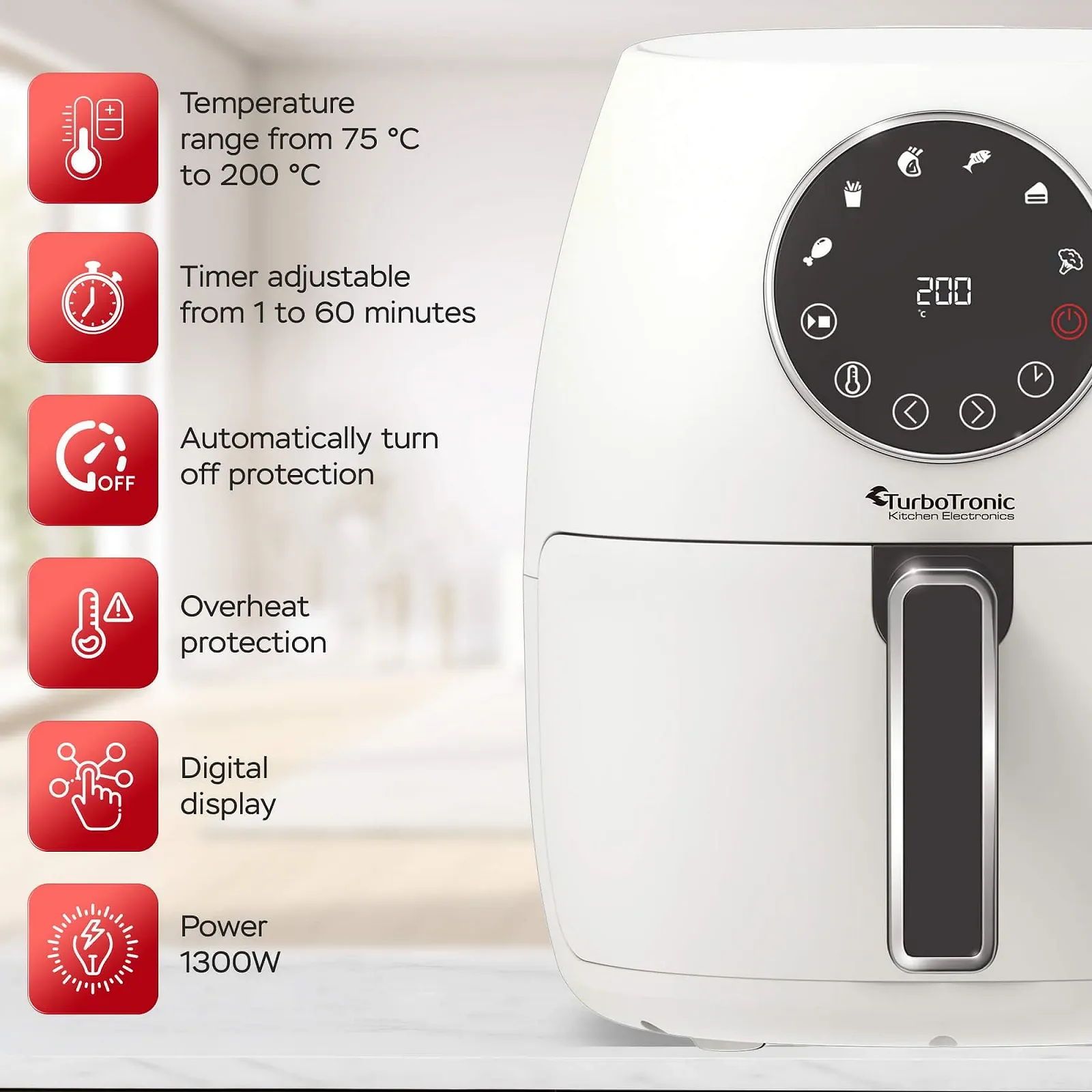 Мультипіч AirChef Pro 3.5 Л 1300 Вт з силіконовою вставкою Білий, фото №3