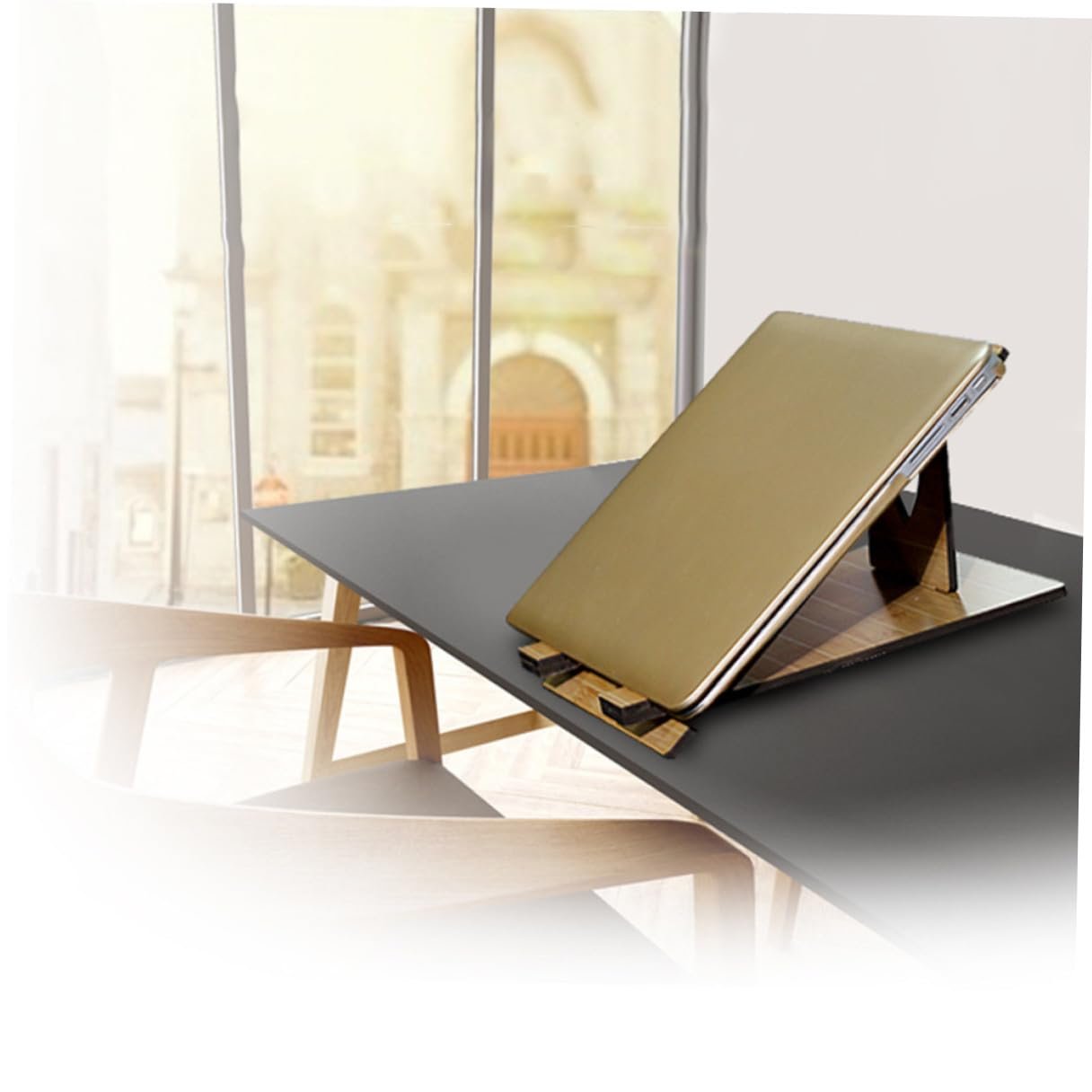 Підставка для ноутбука Kisangel портативна дерев'яна, фото №9 Підставка для ноутбука Kisangel портативна дерев'яна, фото №9