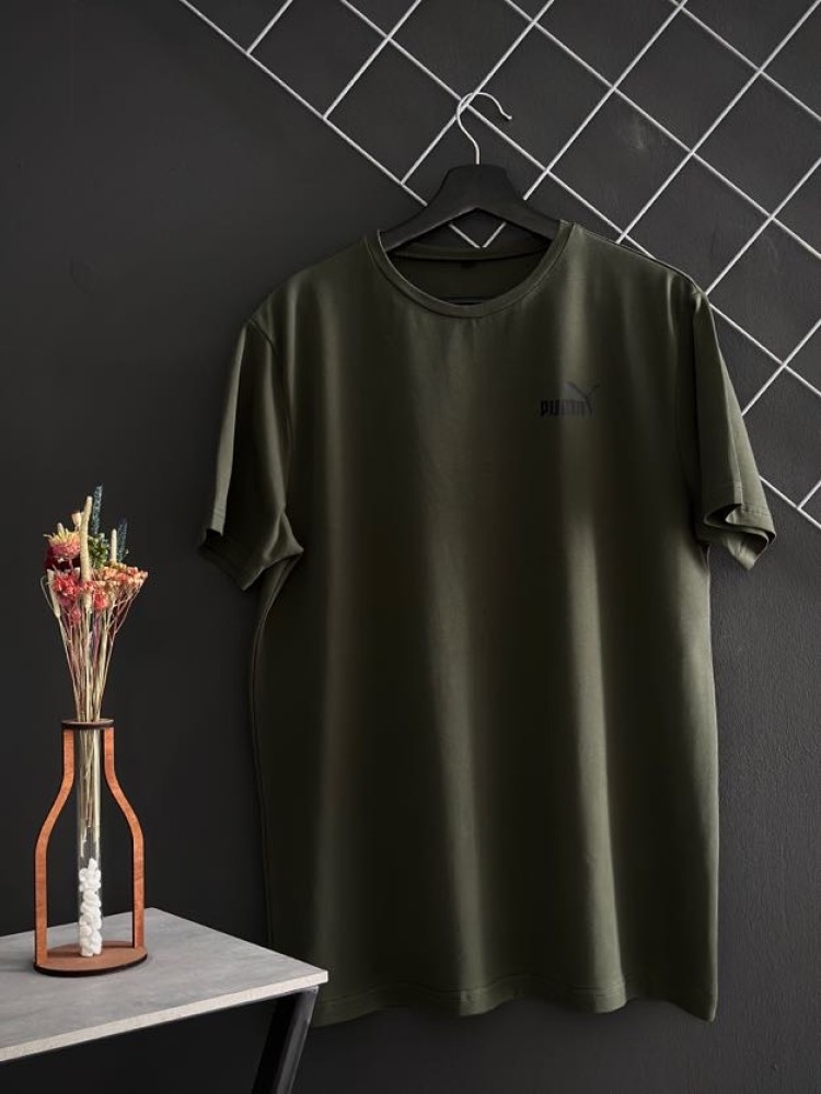 Комплект із трьох футболок Puma чорна біла хакі, фото №4