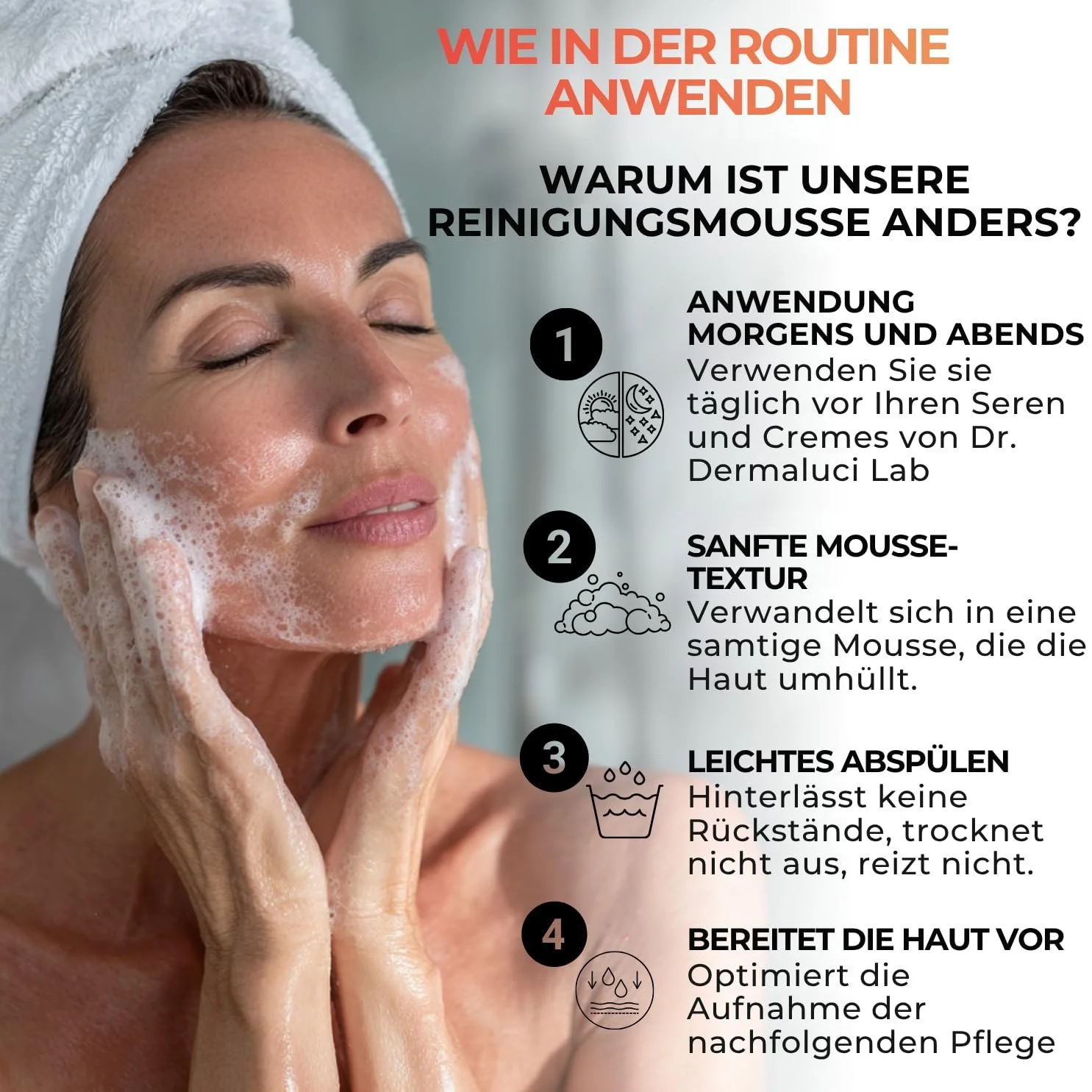 Мус для вмивання з вітаміном C 150 мл Органічний | Для чутливої шкіри | Зволожуючий, освітлюючий, заспокійливий, фото №5