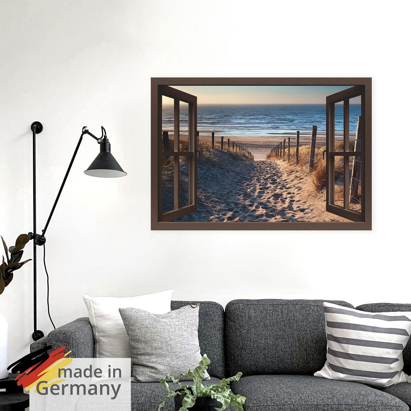 Наклейка на стіну ARTland T6BW Вікно на пляж 100х70 см, фото №5