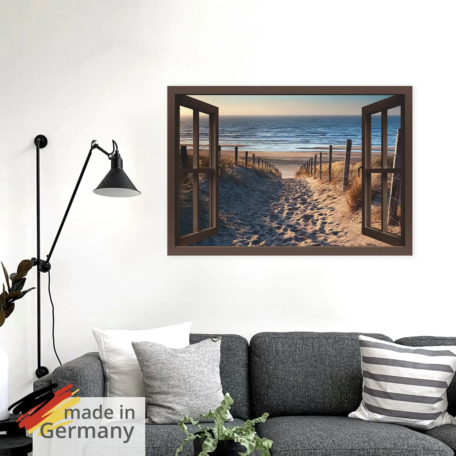 Наклейка на стіну ARTland T6BW Вікно на пляж 100х70 см, фото №5