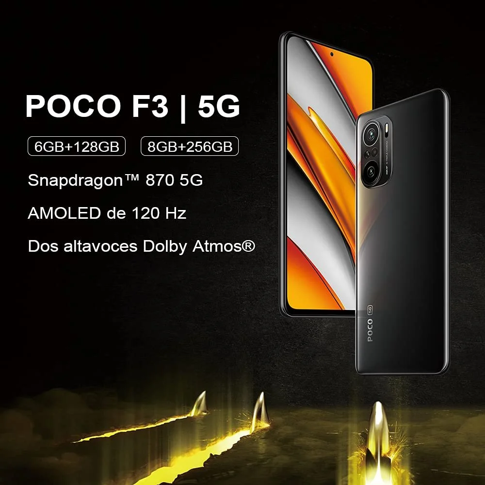 Смартфон Xiaomi Poco F3 6GB RAM 128GB Dual SIM Night Black, фото №3