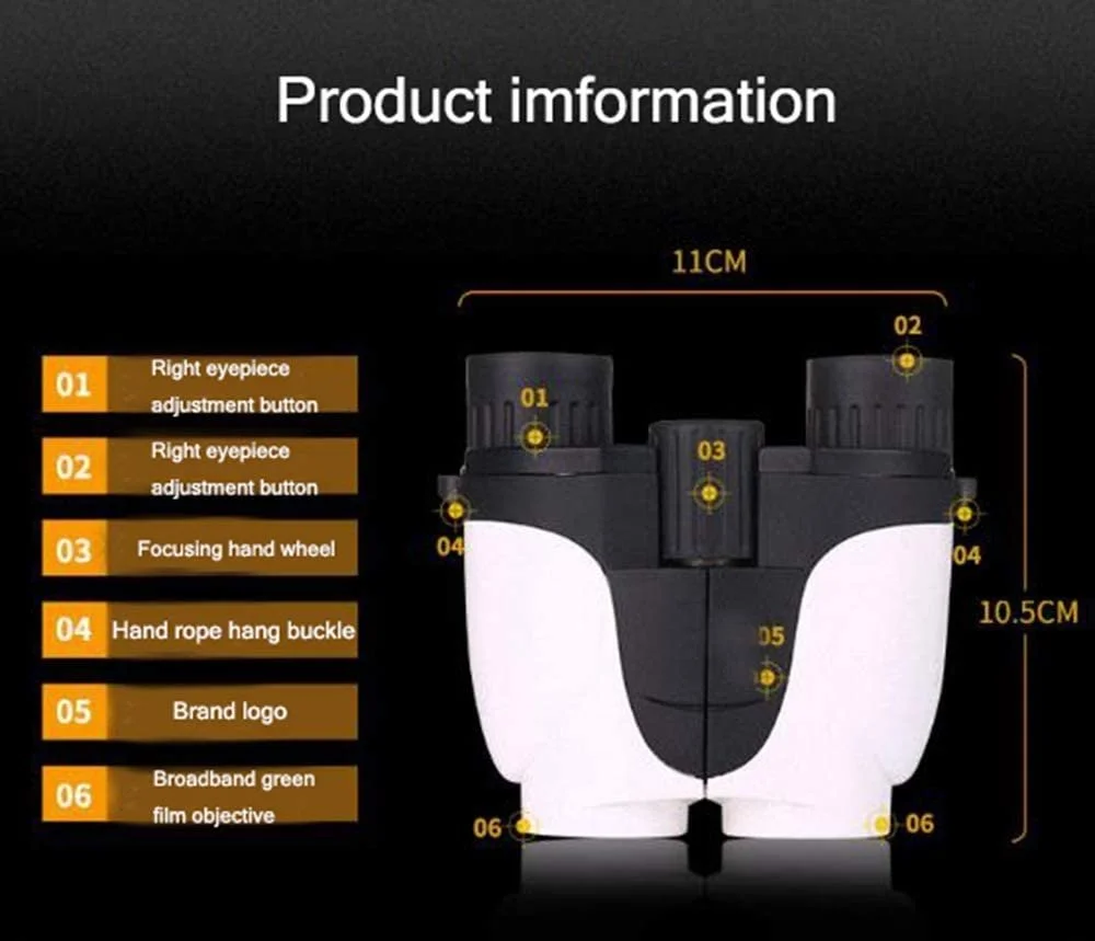 Бінокль Міні портативний Full Optical Lens Water, фото №6